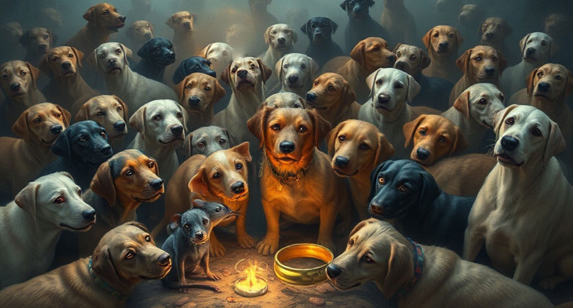 100 Dogs, and a mouse, and a magic ring